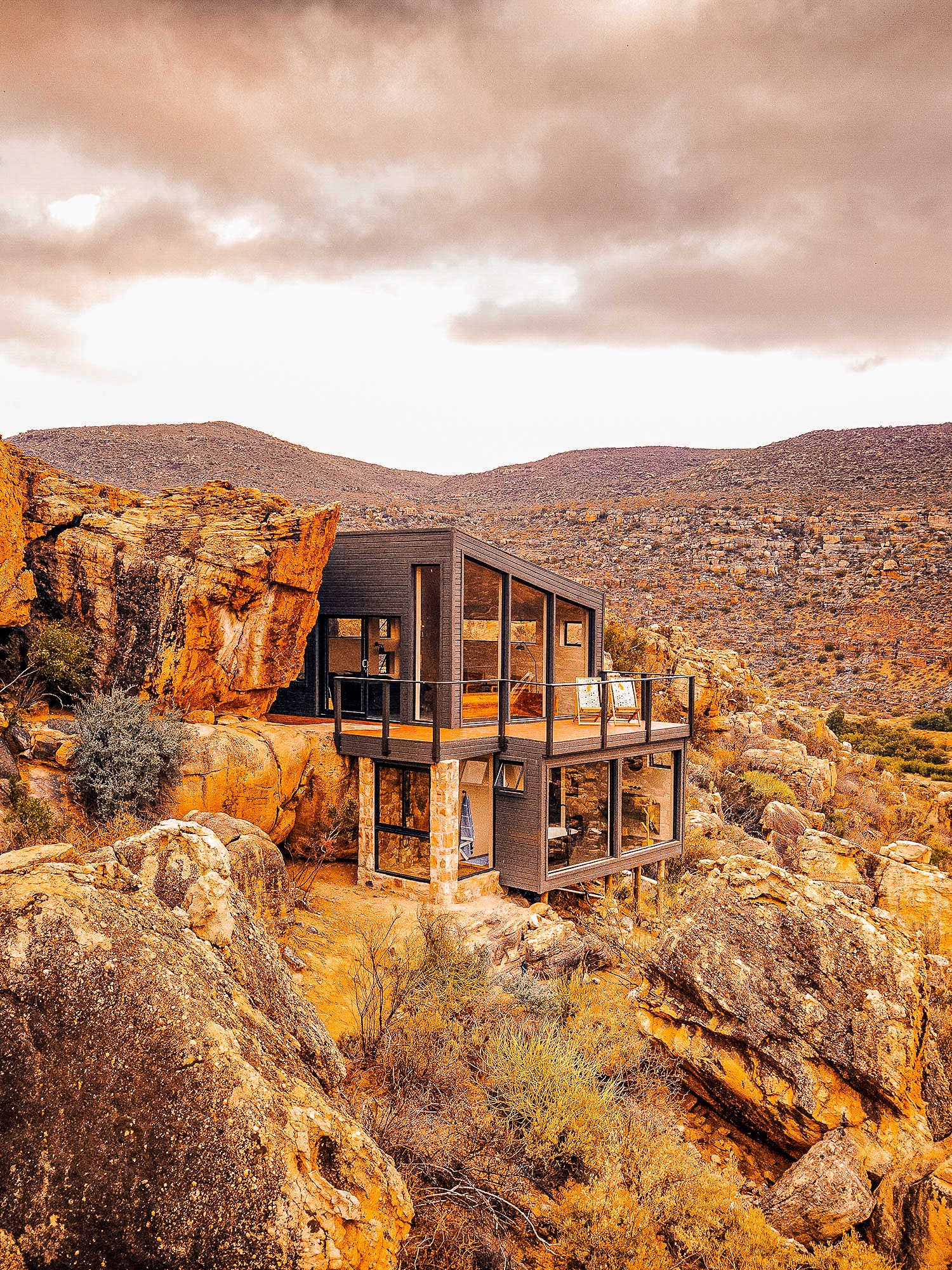 Chalet Tucked In The Rocks At Bliss And Stars South Africa